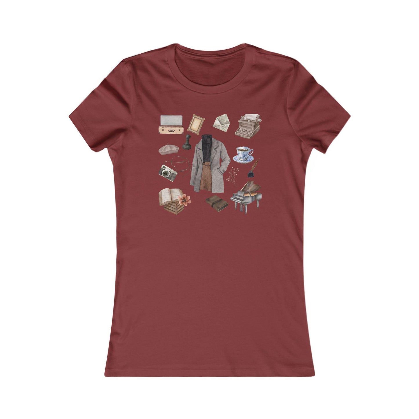 Dark Academia Women's Outfit Bookish Writer Shirt