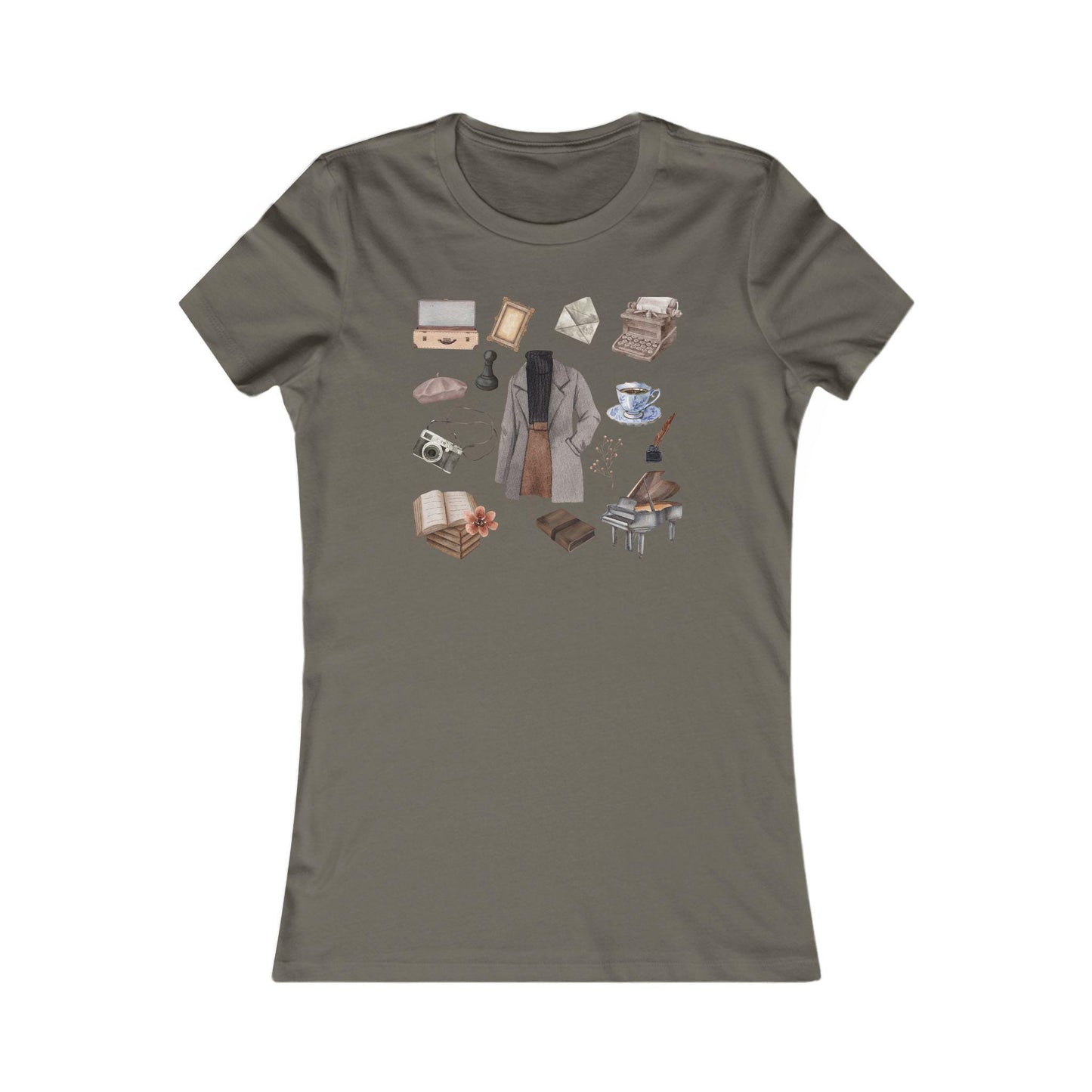 Dark Academia Women's Outfit Bookish Writer Shirt