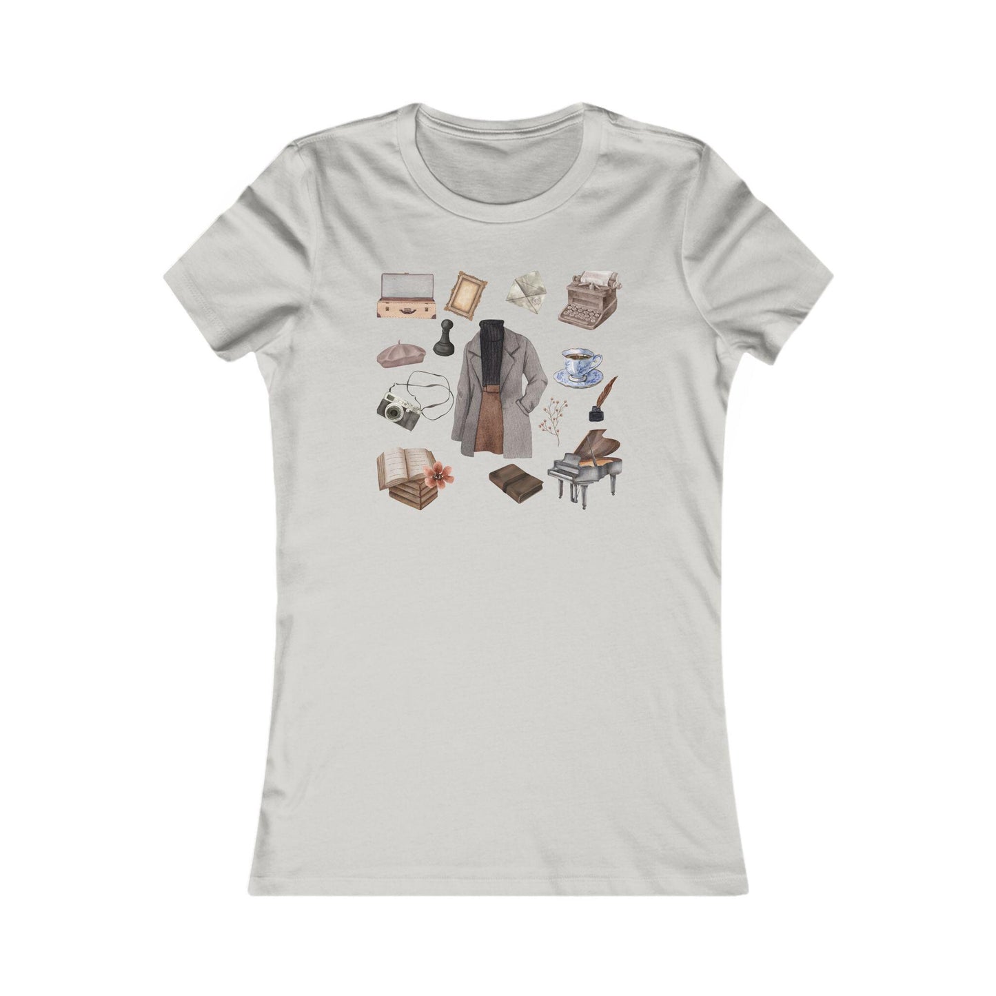 Dark Academia Women's Outfit Bookish Writer Shirt