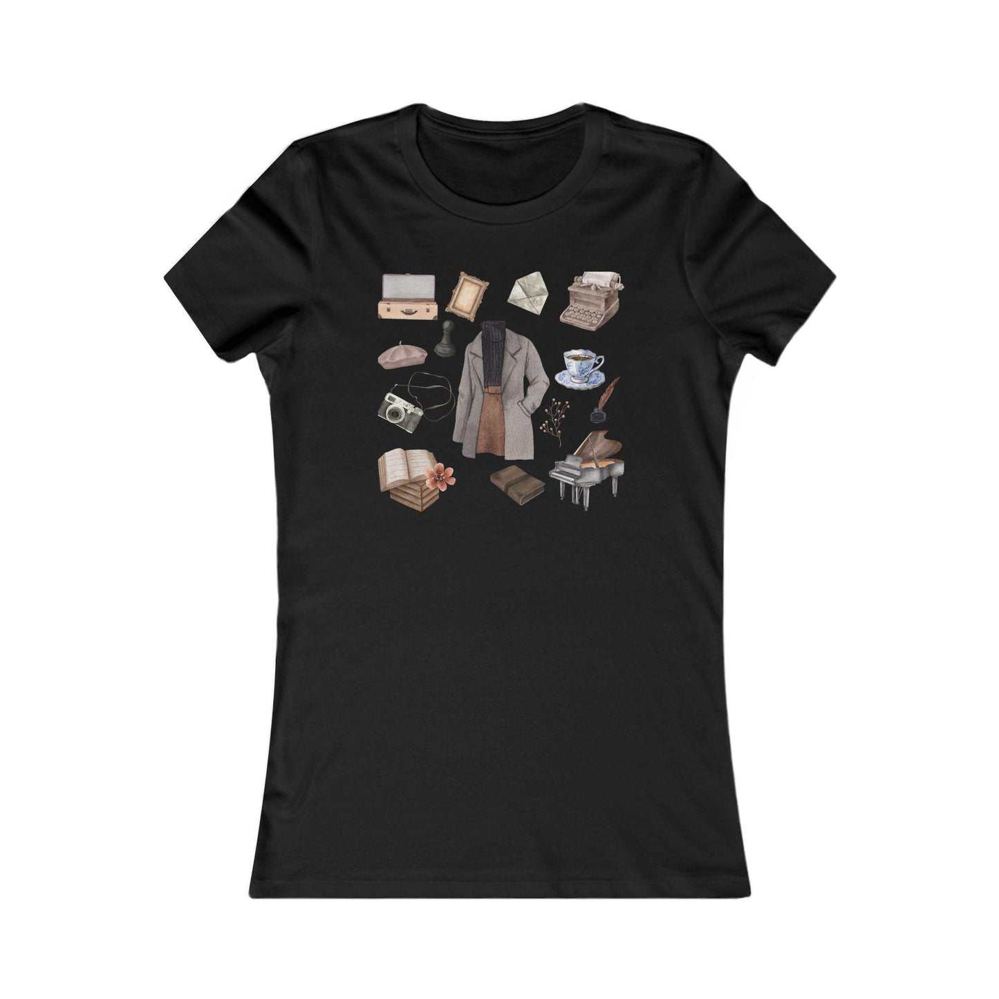 Dark Academia Women's Outfit Bookish Writer Shirt