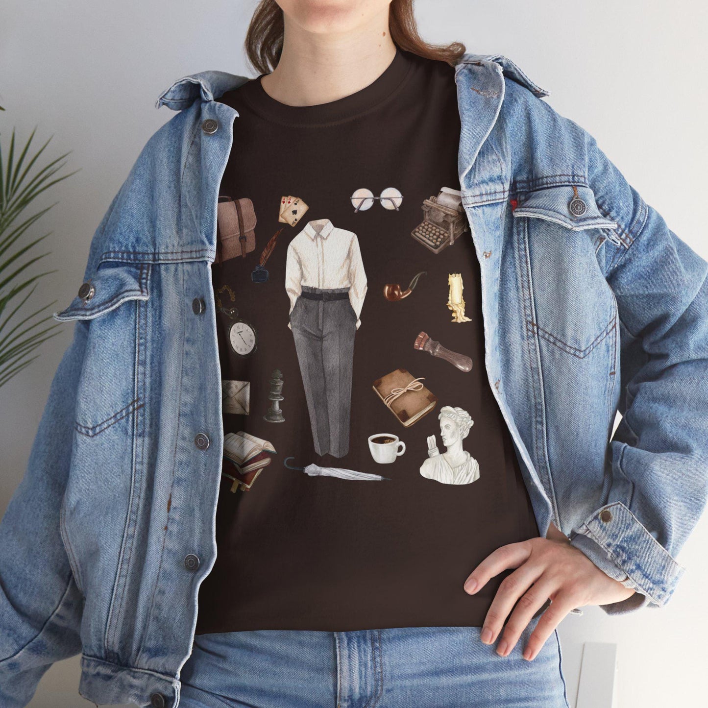 Dark Academia Outfit T-Shirt: Literary, Writer Style
