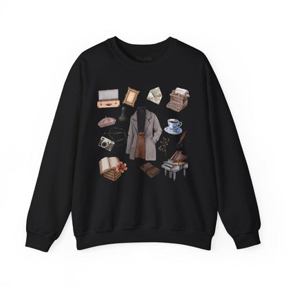 Dark Academia Women's Outfit Bookish Writer Shirt