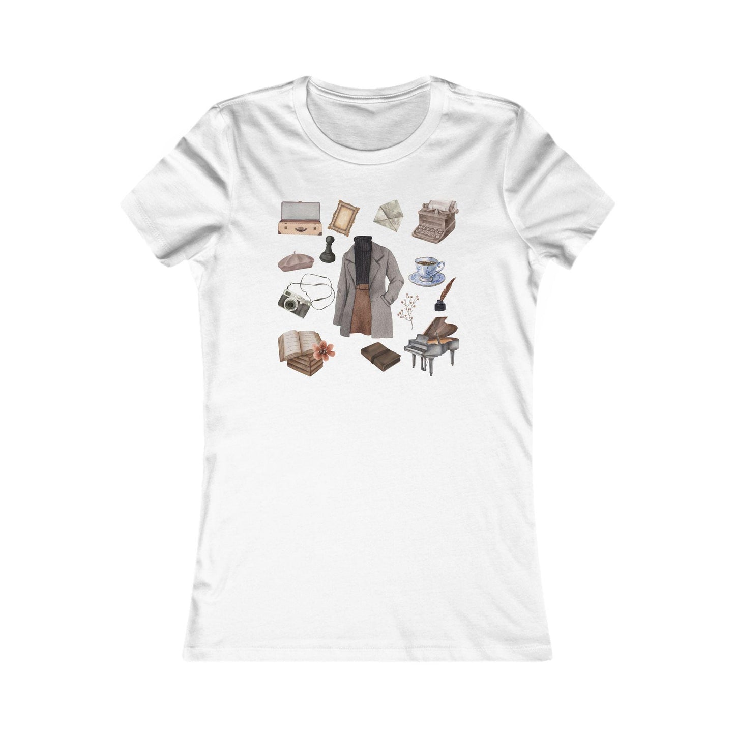 Dark Academia Women's Outfit Bookish Writer Shirt