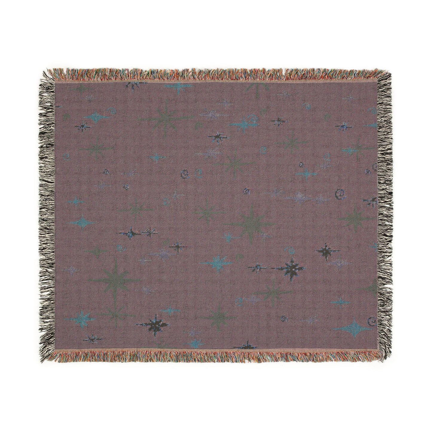 Whimsigoth Cotton Blanket 'Stella' Olive Color
