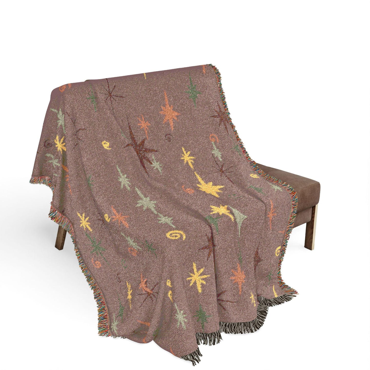Whimsigoth Cotton Blanket 'Stella' Berry Color