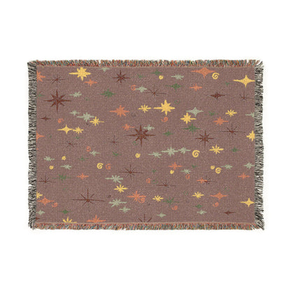 Whimsigoth Cotton Blanket 'Stella' Berry Color