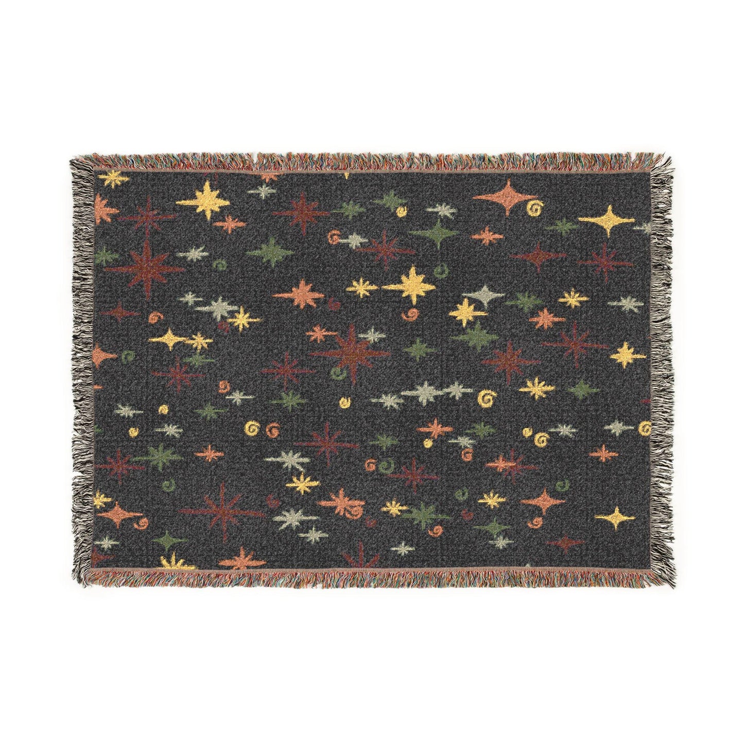 Whimsigoth Cotton Blanket 'Stella' Midnight Color
