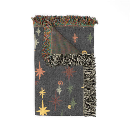 Whimsigoth Cotton Blanket 'Stella' Midnight Color