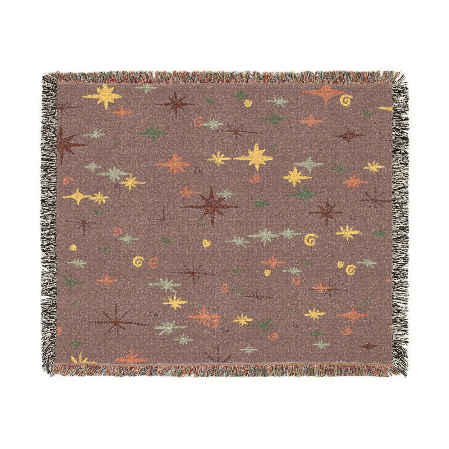 Whimsigoth Cotton Blanket 'Stella' Berry Color