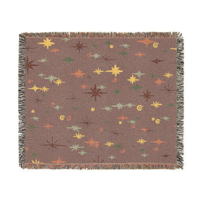 Whimsigoth Cotton Blanket 'Stella' Berry Color
