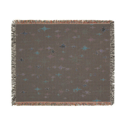Whimsigoth Cotton Blanket 'Stella' Midnight Color