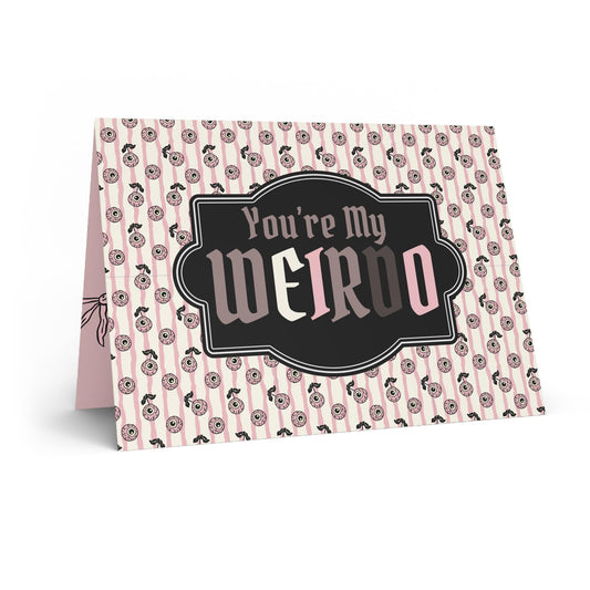 Favorite Weirdo Valentine Card, Goth Pattern