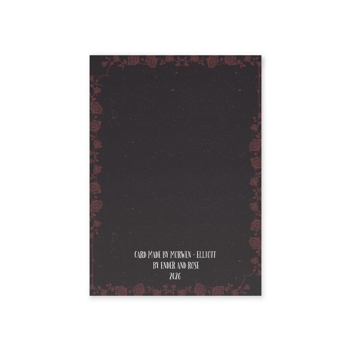 Be the Rose to My Thorns Gothic Valentine Card Two-Sided Printed Card