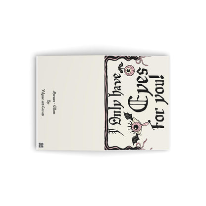 I Only Have Eyes For You' Gothic Eyeball Valentine Pink Greeting Card