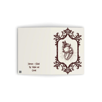 Gothic Anatomical Heart Valentine Card Vintage Ornate Frame, Romantic