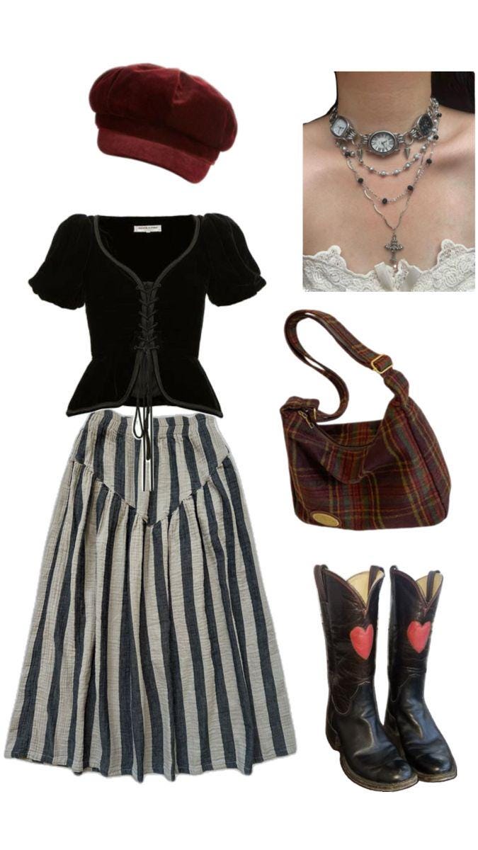 Victorian Gothic Whimsical Tim Burton Curated Outfit Box