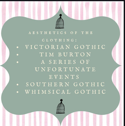 Victorian Gothic Whimsical Tim Burton Curated Outfit Box